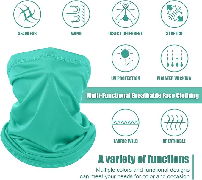 Geyoga 6 Pieces Summer UV Protection Cooling Neck Gaiter Face Clothing Neck - Image 3