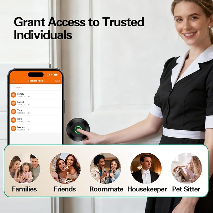 Smart Door Knob, Fingerprint Door Knob, Biometric Smart Door Lock - Image 8