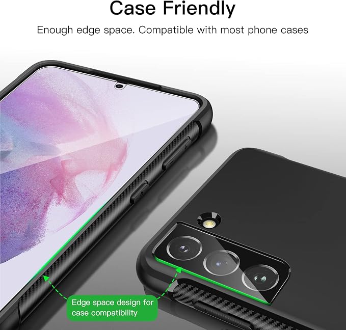JETech Screen Protector for Samsung Galaxy S21 6.2-Inch - Image 5
