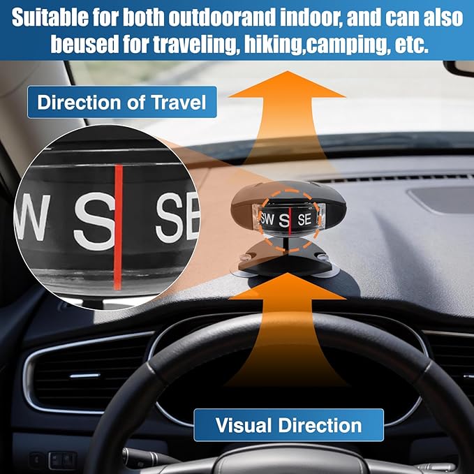 MACHSWON Car Dashboard Compass, Digital Portable Compass Compatible - Image 3