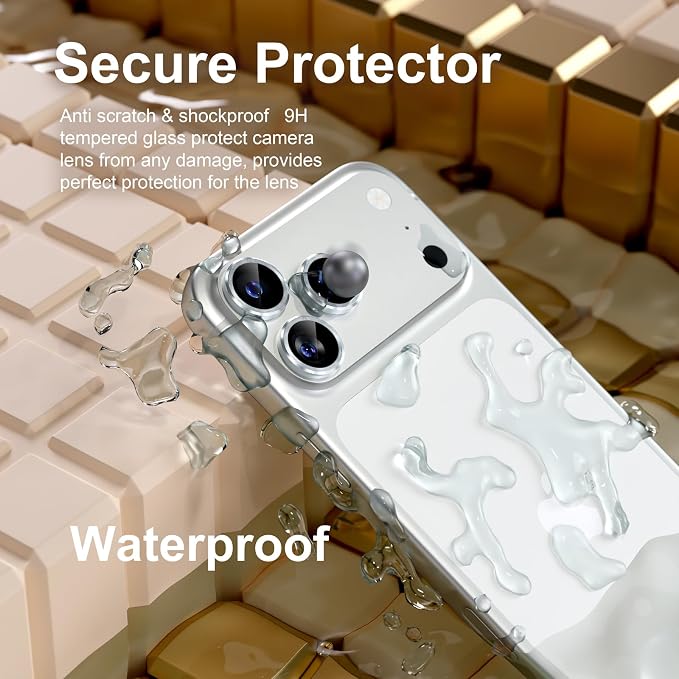 Misea Compatible for iPhone 17 Pro/iPhone 17 Pro Max Camera Lens Protector - Image 3
