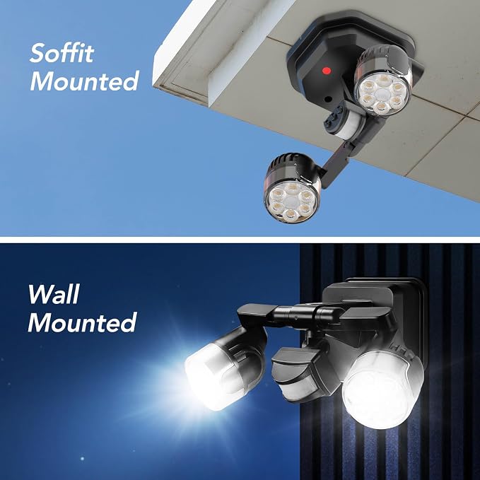 OREiN Motion Sensor Outdoor Security Light, Adjustable Dual-Head LED Flood Light - Image 9