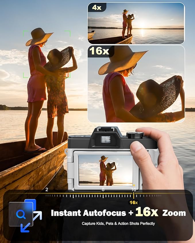 NBD 8K Digital Cameras for Photography, 64MP Camara Fotograficas, Travel - Image 4