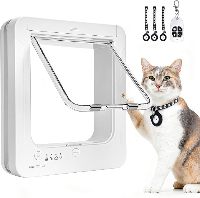 Smart Cat Door for Interior & Exterior, RFID Cat Pet Door by Unknown