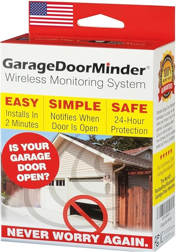 Garage Door Minder® Version II. 100% Wireless. Installs in Two Minutes! No by GarageDoorMinder