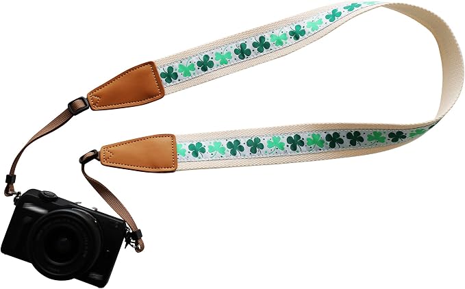 Original Design Personalized Adjustable Camera Strap Celtic Style Lucky Clover by Unknown