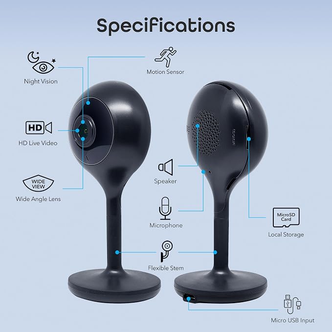 Geeni Look 1080p Indoor Security Camera – 2-Pack Full HD WiFi Indoor Camera - Image 9