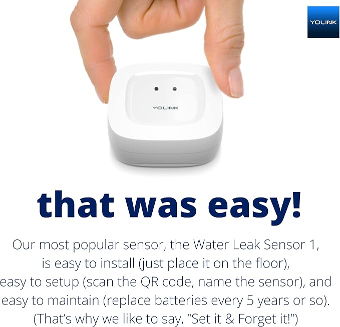 YoLink Smart Home Starter Kit: Hub & 2-Pack Water Leak Sensor 1, LoRa Up to 1/4 - Image 5