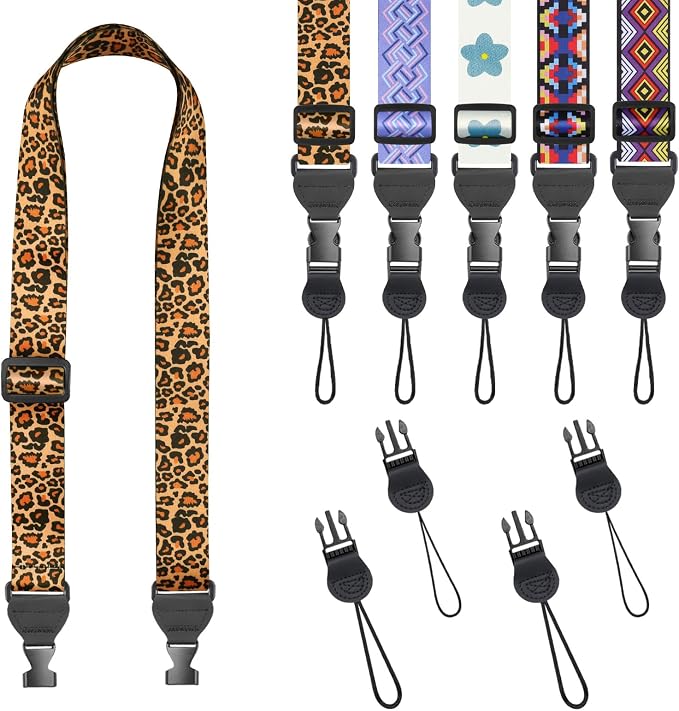 FIEIL Leopard Print Shoulder Strap, Adjustable Camera Strap by FIEIL
