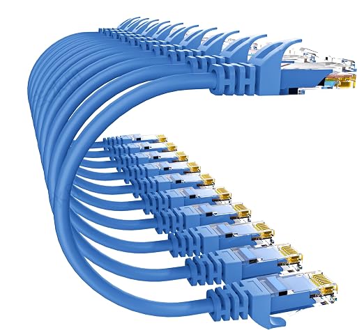 Cat 6 Ethernet Cable 7FT 10Pack, Cat6 Ethernet Patch Cable 10Gbps, High-Speed by 10Gsupxsel