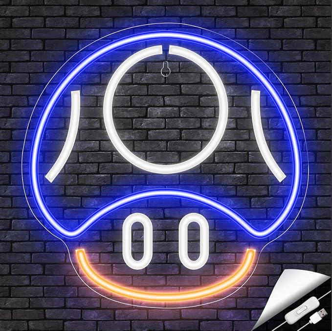 Kavaas Gaming Neon Sign, Mushroom Neon Sign by Kavaas