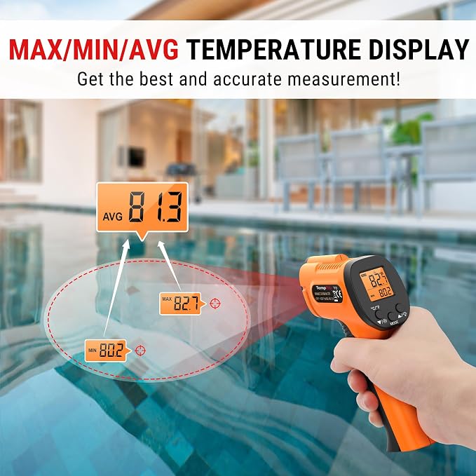 TempPro TP30 Infrared Thermometer Gun, Laser Thermometer - Image 6