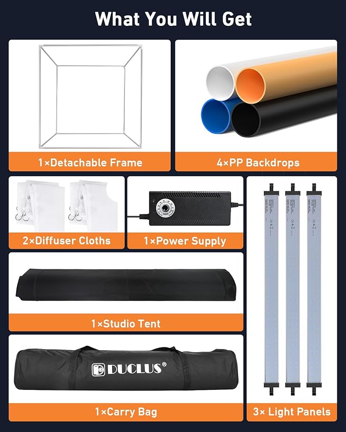 DUCLUS Light Box Photography 39×39 inch, 210 LED Large Photo Light Box - Image 7