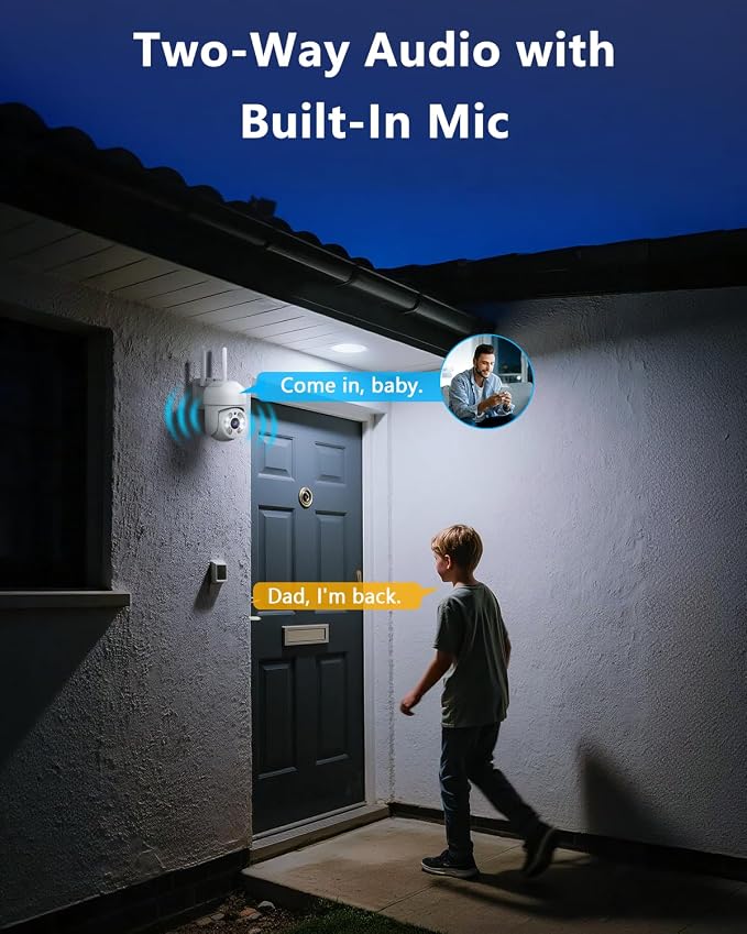 Outdoor WiFi Security Camera 3MP, PTZ Pan Tilt - Image 3
