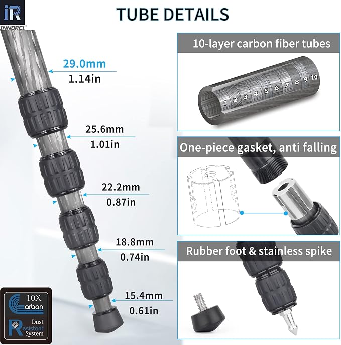 Carbon Fiber Camera Monopod INNOREL RM285C Professional Portable Compact - Image 3