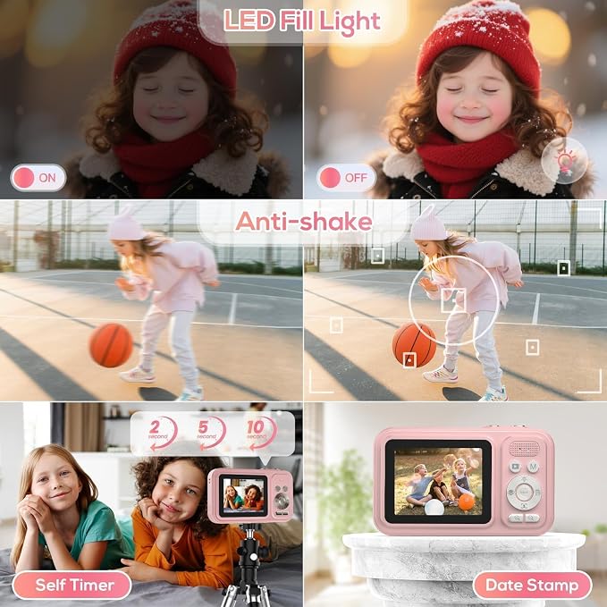 Digital Camera for Kids, 48MP FHD 1080P Point and Shoot Digital Cameras - Image 6
