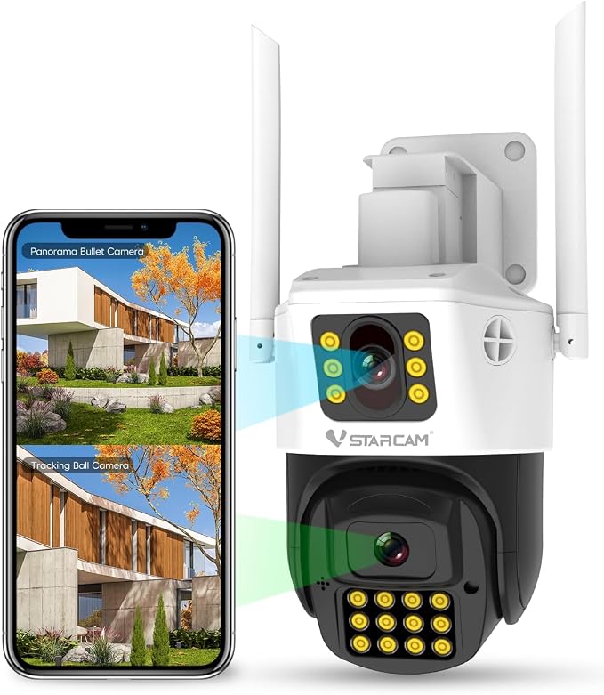 VSTARCAM 3MP+3MP Security Cameras Wireless Outdoor, 2K Dual Camera, 360° Pan & by VSTARCAM