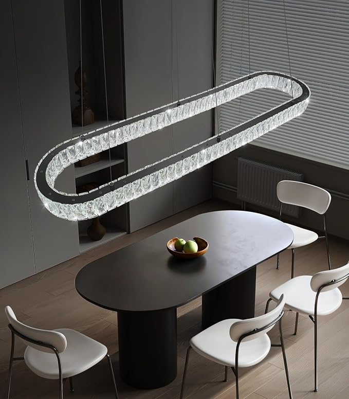 HAIXIANG Modern Crystal Chandelier Dimmable LED Long Chandeliers - Image 6