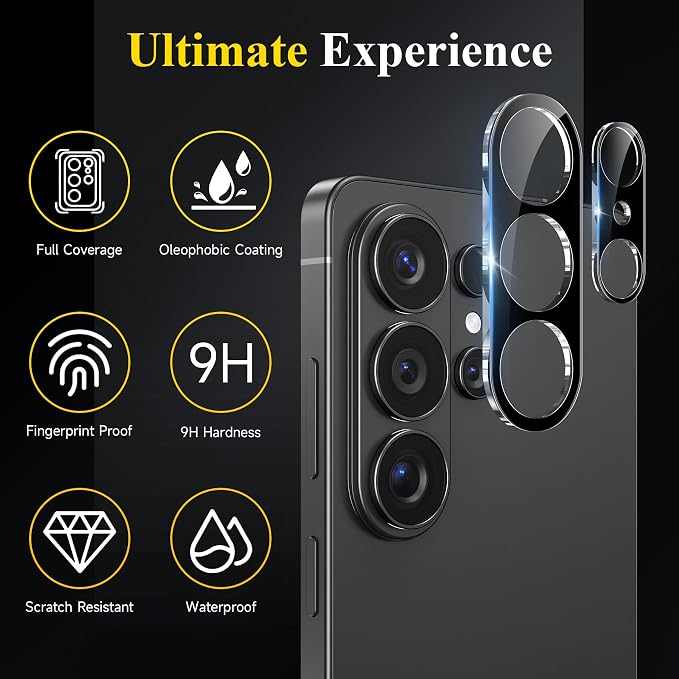 4 Pack for Samsung Galaxy S26 Ultra Camera Lens Screen Protector, 9H Tempered - Image 5