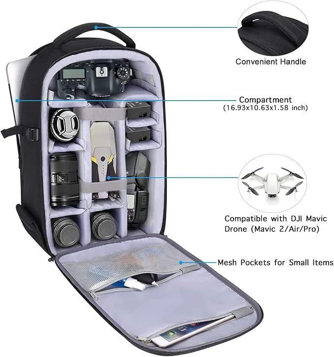 MOSISO Camera Backpack, DSLR/SLR/Mirrorless Photography Camera Bag 15-16 inch - Image 2