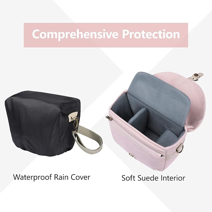 BAGSMART Camera Bag, SLR DSLR Canvas Crossbody Camera Case, Compact Camera - Image 3