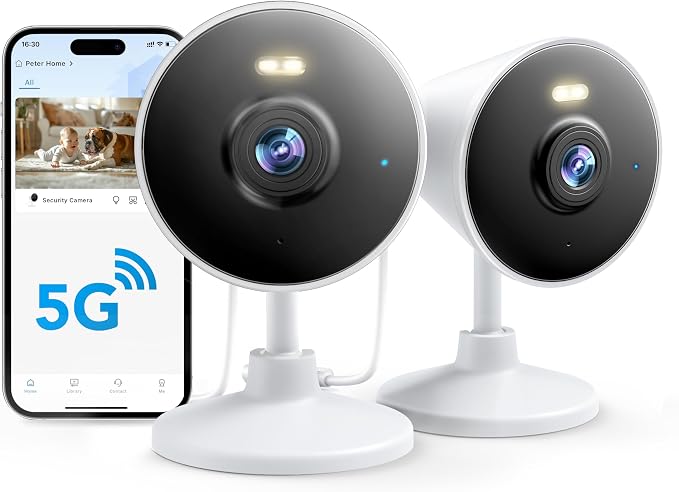 Indoor/Outdoor Security Camera for Home, Baby/Elder/Dog/Pet Camera by Rocktone