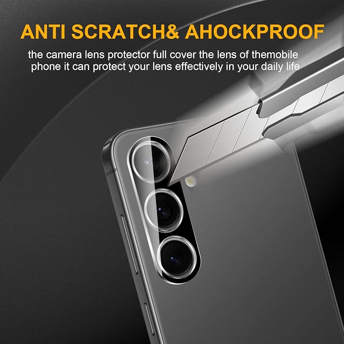 3 Pack Camera Lens Protector for Samsung Galaxy S24/S23/S23 Plus, Tempered Glass - Image 4