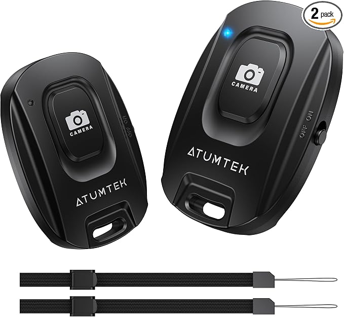 ATUMTEK Camera Remote Shutter for iPhone and Android Smartphones, Wireless by ATUMTEK