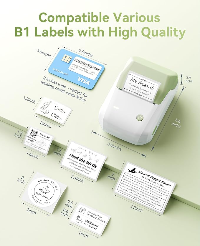 NIIMBOT B1 Label Maker Machine, Thermal Label Printer Easy to Use - Image 5