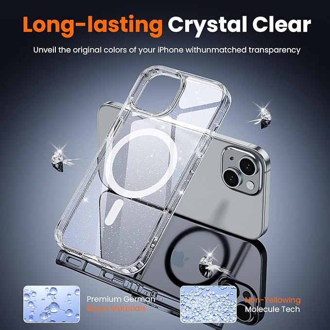 toushion 3 in 1 for iPhone 15 Case Clear - Image 5