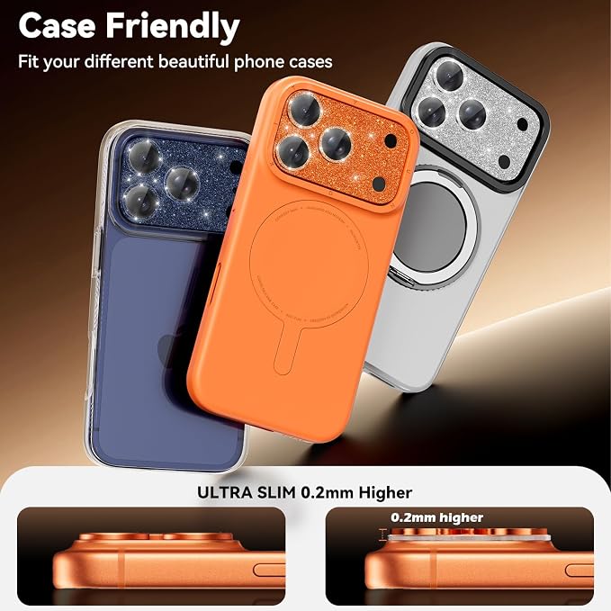 imluckies Compatible with iPhone 17 Pro Max Camera Lens Protector Bling - Image 6