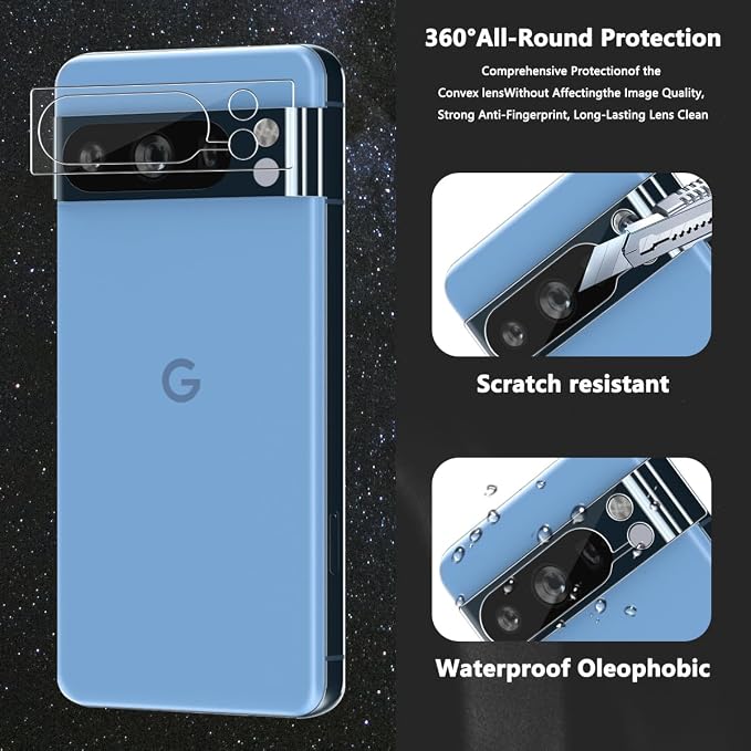 3+2 Pack Screen Protector for Google Pixel 8 Pro, 3 TPU Film - Image 5