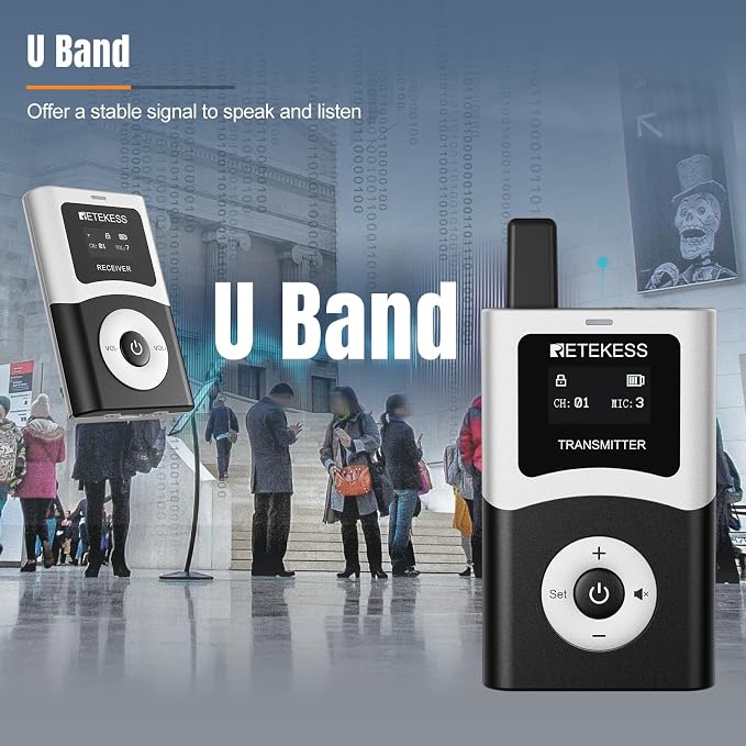 Retekess T130U Audio Tour Guide System, Tour Guide Headsets - Image 6