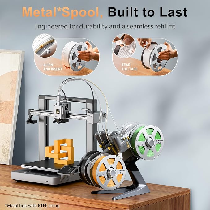 Aluminum Reusable Spool for Refill Filament, Durable Metal Design - Image 2
