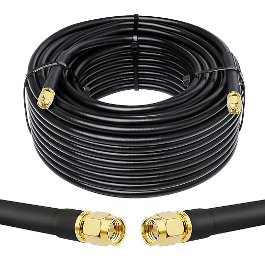 MOOKEERF KMR240 SMA Male to SMA Male Coaxial Cable 50 ohm Coax Ultra Low Loss by MOOKEERF
