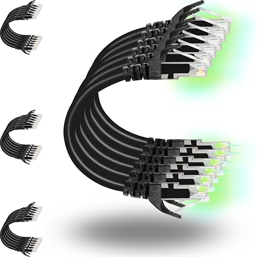 Rapink Patch Cables Cat6 0.5ft, Ethernet Patch Cable 10G, Cat 6 Patch Cable by Rapink