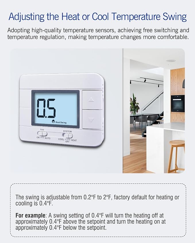 Aowel Non Programmable Thermostat - Image 4
