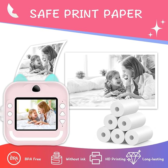 MIARALA 15 Rolls Instant Camera Refill Print Paper, HD Print Camera Paper Refill - Image 2