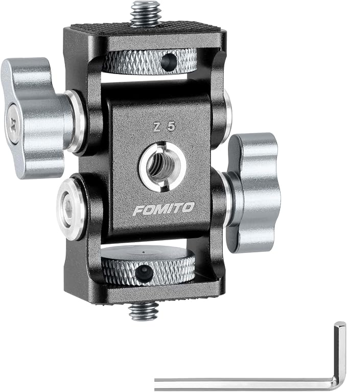 FOMITO Aluminum Alloy Dual Head 1/4'' Screw and 1/4'' Screw hole, DSLR Rabbit by FOMITO