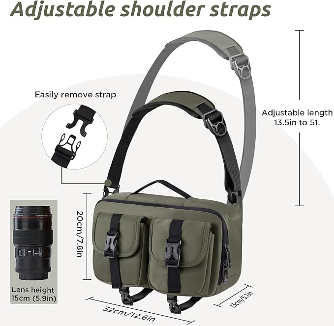 TAAOKA Camera Sling Bag, DSLR Camera Bag - Image 4