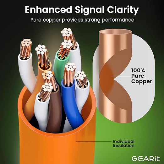 GEARit Cat 6 Ethernet Patch Cable 2 ft Orange - Image 6