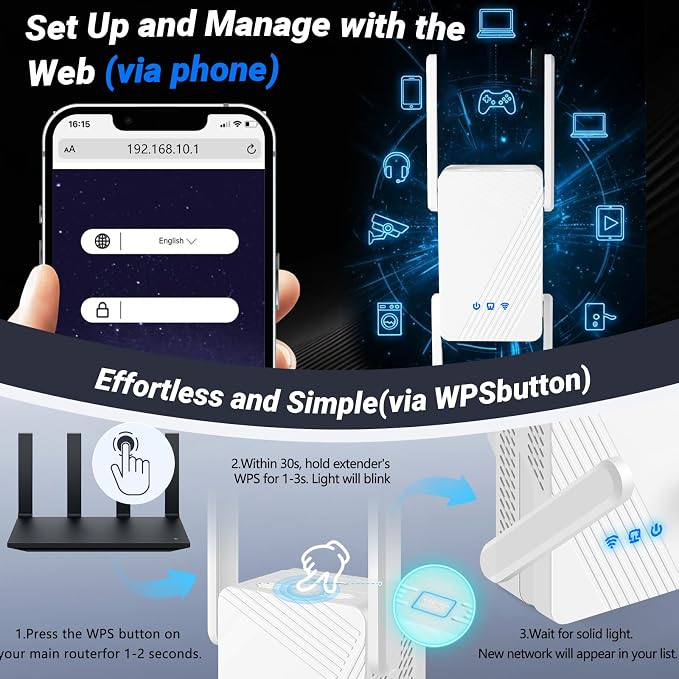 BE3600 Wifi 7 Range Extender, Wifi Extenders Signal Booster - Image 7