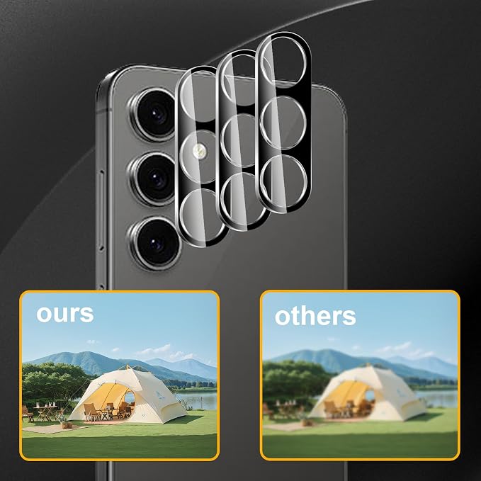 3 Pack Camera Lens Protector for Samsung Galaxy S24 Fe, Tempered Glass - Image 6