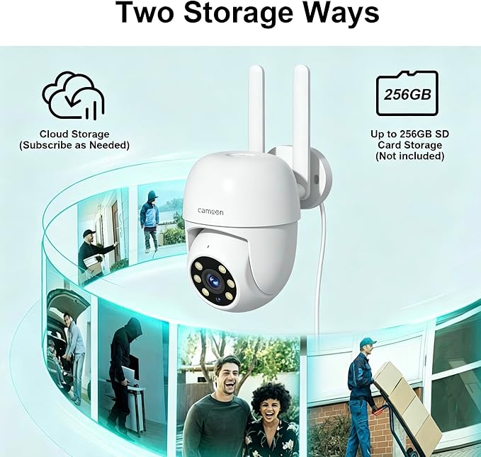 WiFi Security Camera Outdoor Wired, 2.4/5GHz Wi-Fi Camera - Image 4
