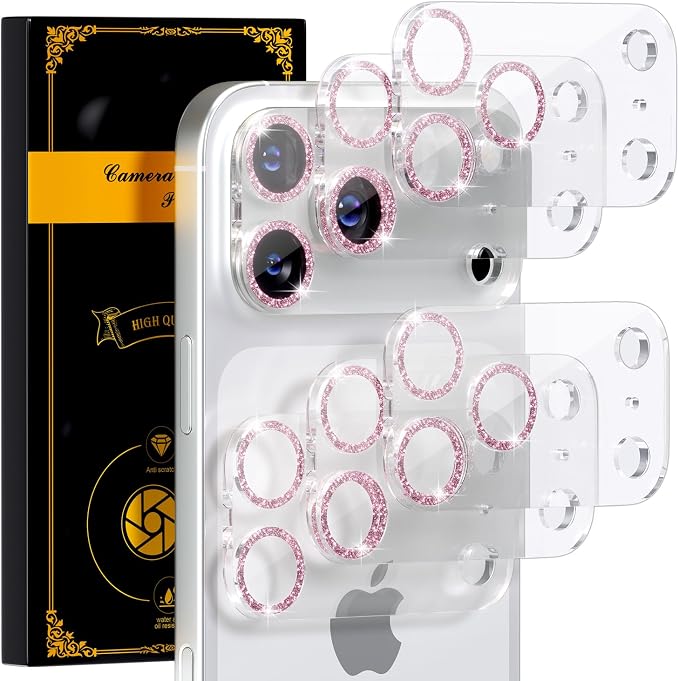 for 6 Pack iPhone 17 Pro Camera Lens Protector 9H Tempered Glass Camera Screen by Beuxece