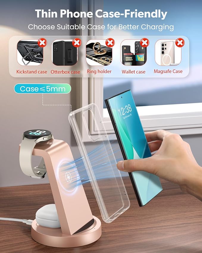 Wireless Charger for Samsung: 3 in 1 Wireless Charging Station for Samsung - Image 3