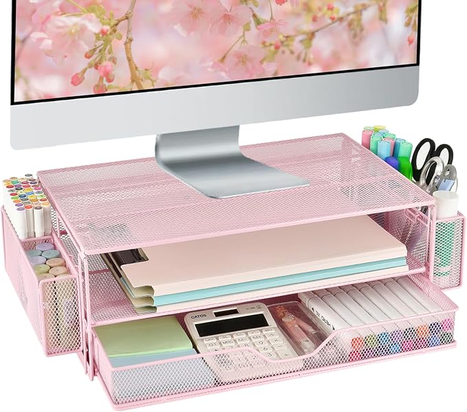 AUPSEN Computer Monitor Stands Riser，2-Tier Desk Organizers and Accessories by AUPSEN