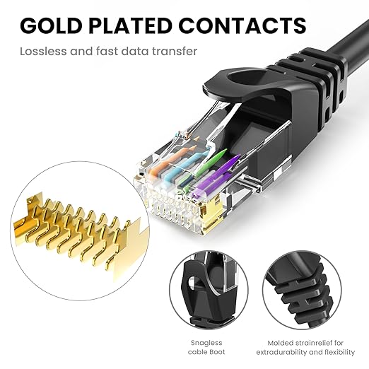 Ultra Clarity Cables Cat 6 Ethernet Cable 8 Ft, Cat6 Patch Cable, High Speed - Image 4
