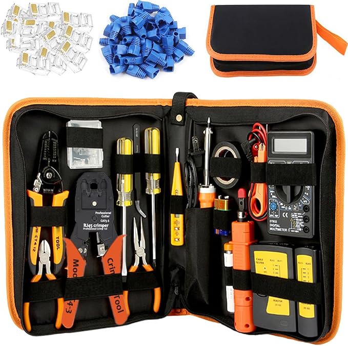 LEATBUY Network Crimp Tool Kit for RJ45/RJ11/RJ12/CAT5/CAT6/Cat5e/8P, - Image 7