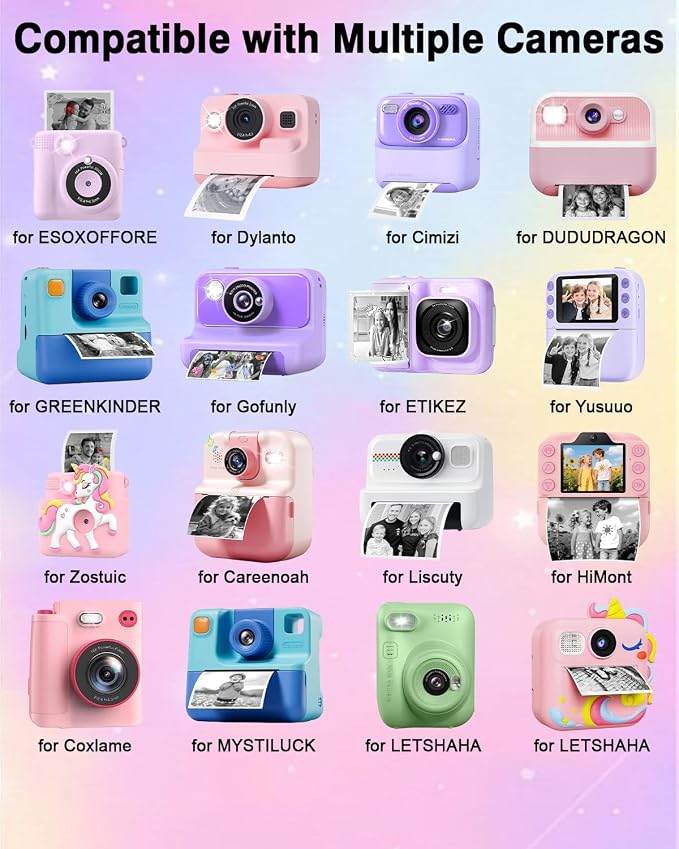 20 Rolls Instant Camera Refill Print Paper, HD Kidizoom Print Camera Paper - Image 2
